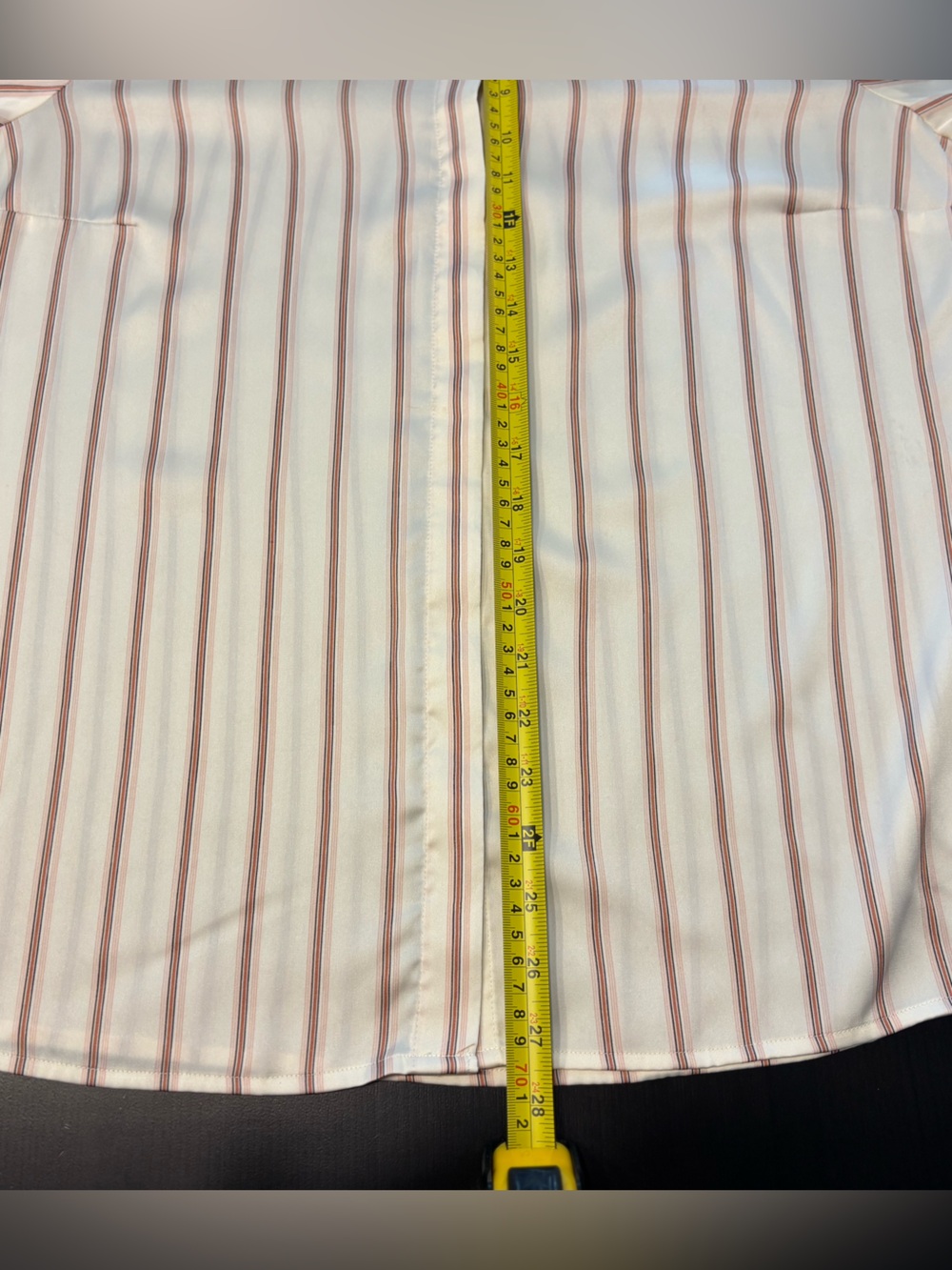 Express Women’s Relaxed Portofino Cream/Pink Striped Button Up Blouse Shirt M - Picture 7 of 7